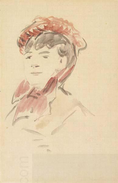 Edouard Manet Femme au chapeau rouge (mk40) oil painting picture